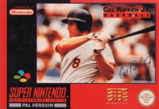 Cal Ripken Jr. Baseball box art for Super Nintendo